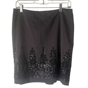Kelly and Diane Women's Size 10 Grey Career Sequin Swifty Flapper Mini Skirt